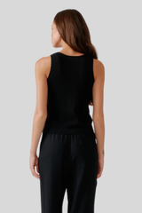 Sablyn - Juna Scoop Neck Tank - BLACK