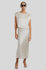 Sablyn - Kerra Lace Cut Top  - GARDENIA