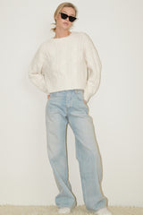 Sablyn - Tristan Cable Knit Sweater - GARDENIA