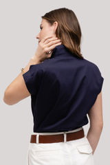 Sarah Alexandra - Cap Sleeve Shirt - MIDNIGHT