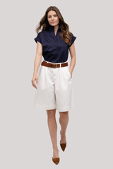 Sarah Alexandra - Cap Sleeve Shirt - MIDNIGHT