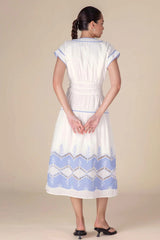 Scarlett Poppies - Annie Embroidery Long Dress - SIMWHITE