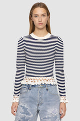 Sea Ny - Addy Striped Long Sleeve Top - MULTI