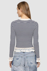 Sea Ny - Addy Striped Long Sleeve Top - MULTI