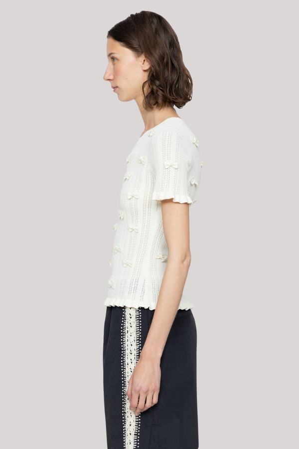 Sea Ny - Alberta Pearl Knit Top - CREAM