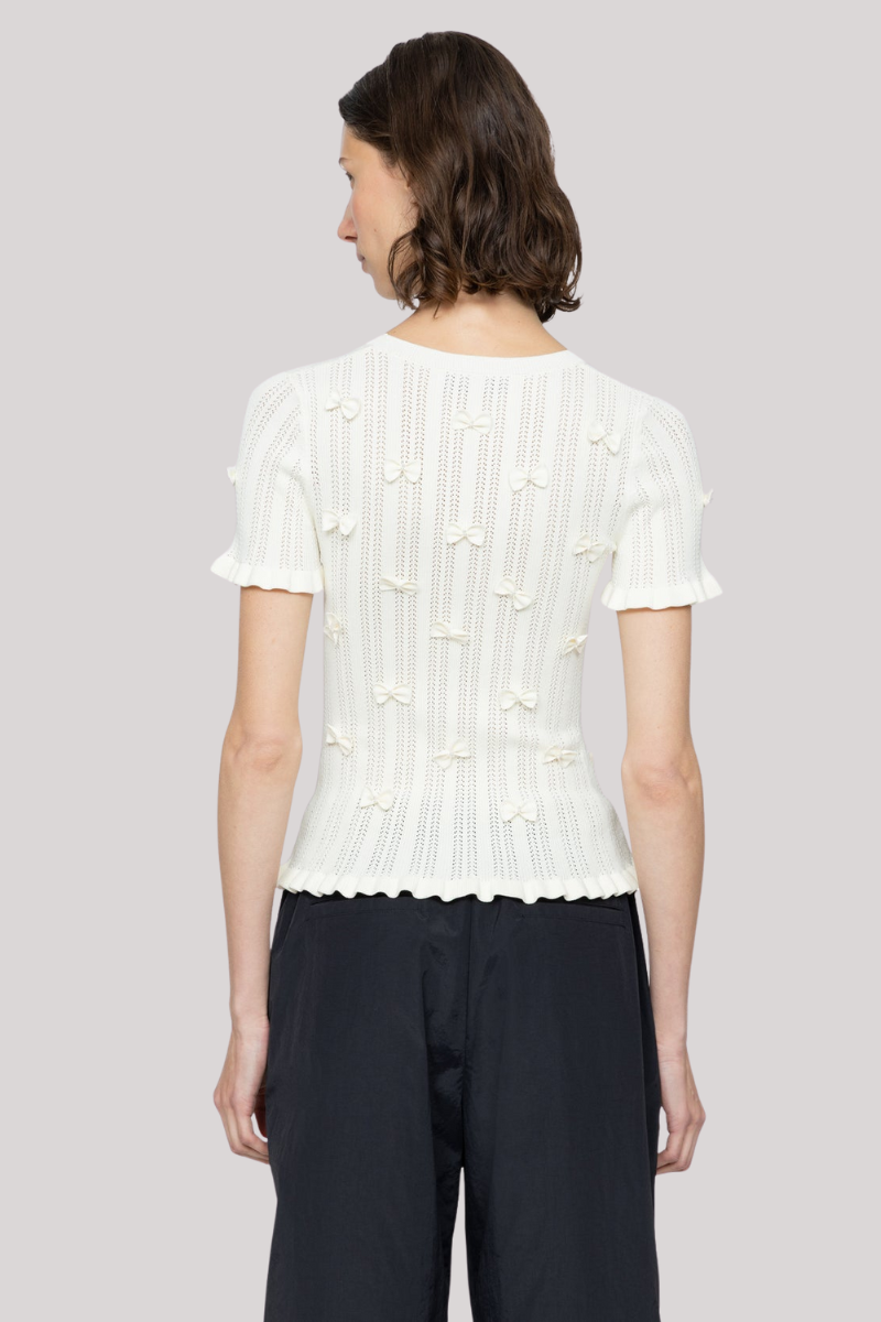 Sea Ny - Alberta Pearl Knit Top - CREAM