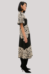 Sea Ny - Alexandra Midi Dress - BLACK