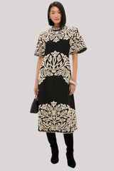 Sea Ny - Alexandra Midi Dress - BLACK