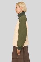 Sea Ny - Allen Cable Half Zip Combo Pullover - ARMY