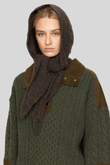 Sea Ny - Allen Cable Scarf Hat - CHARCOAL