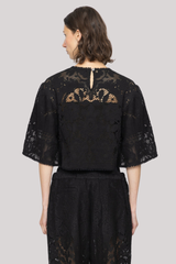 Sea Ny - Arianna Lace Top  - BLACK