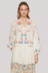 Sea Ny - Astrid Embroidery Blouse - MULTI