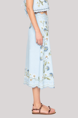 Sea Ny - Audra Embroidery Skirt - BLUE