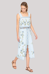 Sea Ny - Audra Embroidery Skirt - BLUE