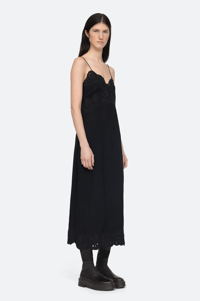 Sea Ny - Baylin Slip Dress - BLACK