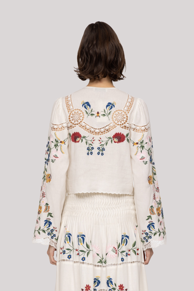 Sea Ny - Celia Long Sleeve Top - CREAM