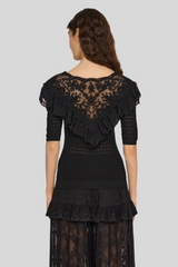 Sea Ny - Chandra Lace Sweater - BLACK
