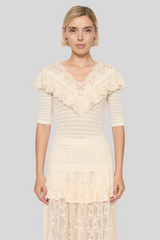 Sea Ny - Chandra Lace Sweater - CREAM