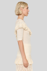 Sea Ny - Chandra Lace Sweater - CREAM