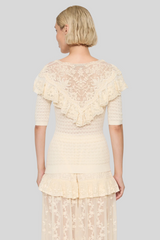 Sea Ny - Chandra Lace Sweater - CREAM