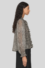 Sea Ny - Charlize Print Bow Top - CREAM