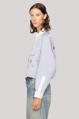 Sea Ny - Claira Emb Button Dow Shirt - BLUE
