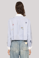 Sea Ny - Claira Emb Button Dow Shirt - BLUE