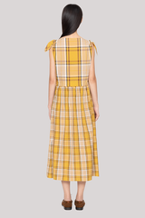 Sea Ny - Copeland Plaid Midi Dress - YELLOW