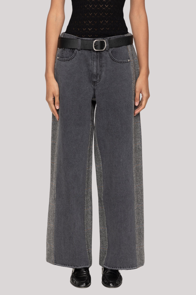 Sea Ny - Eleni Denim Combo Pants - GREY
