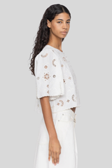 Sea Ny - Gardener Embroidered Top - WHITE
