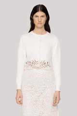 Sea Ny -  Iyla Soutache Cardigan - WHITE