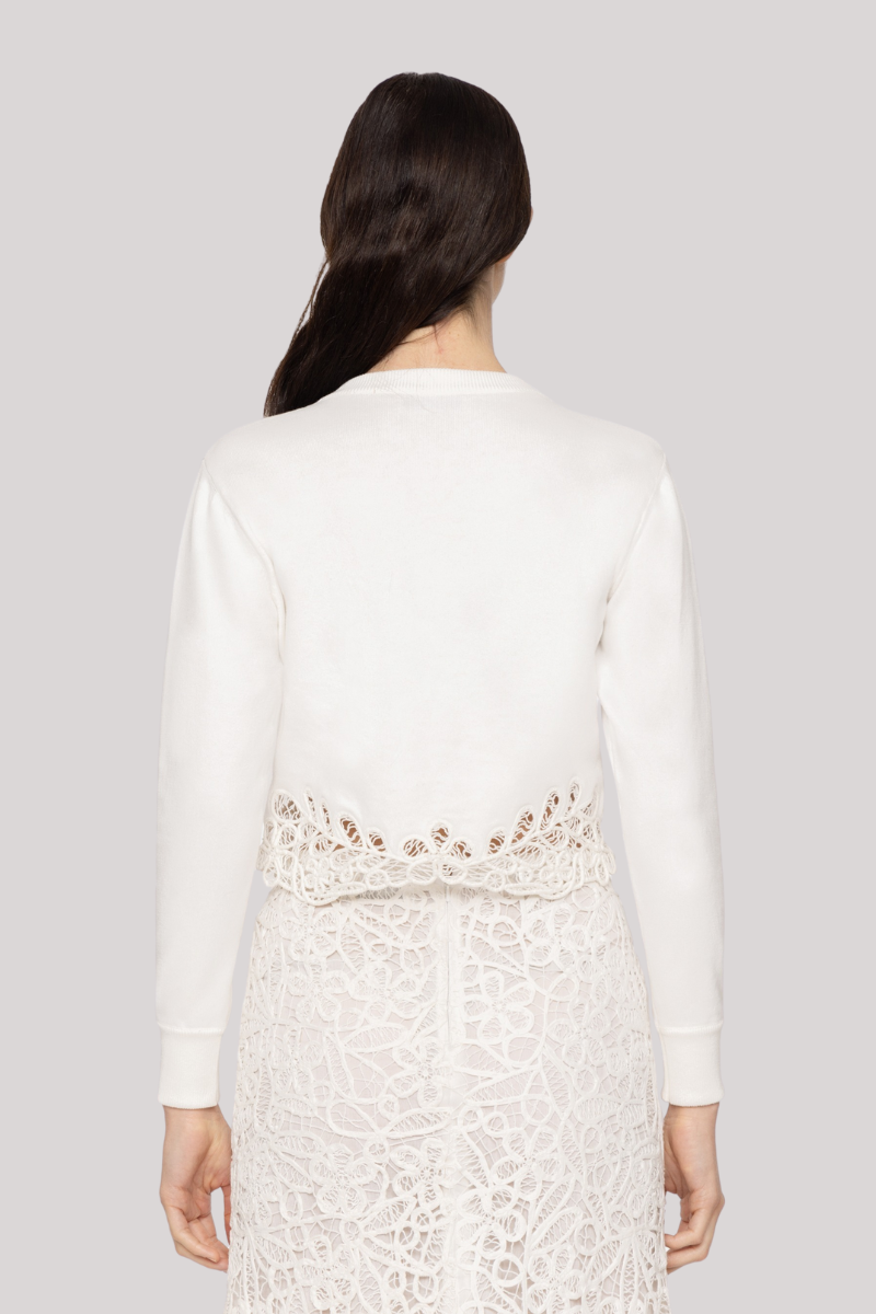 Sea Ny -  Iyla Soutache Cardigan - WHITE