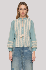 Sea Ny - Kirsten Print Top - SKY
