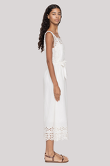 Sea Ny - Leila Eyelet Midi Dress - WHITE