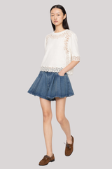 Sea Ny - Leila Eyelet Sweater - CREAM