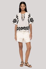 Sea Ny - Liliana Applique Top - BLACK