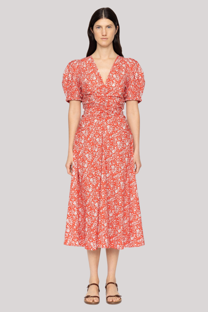 Sea Ny - Lucille Liberty Print Dress - RED