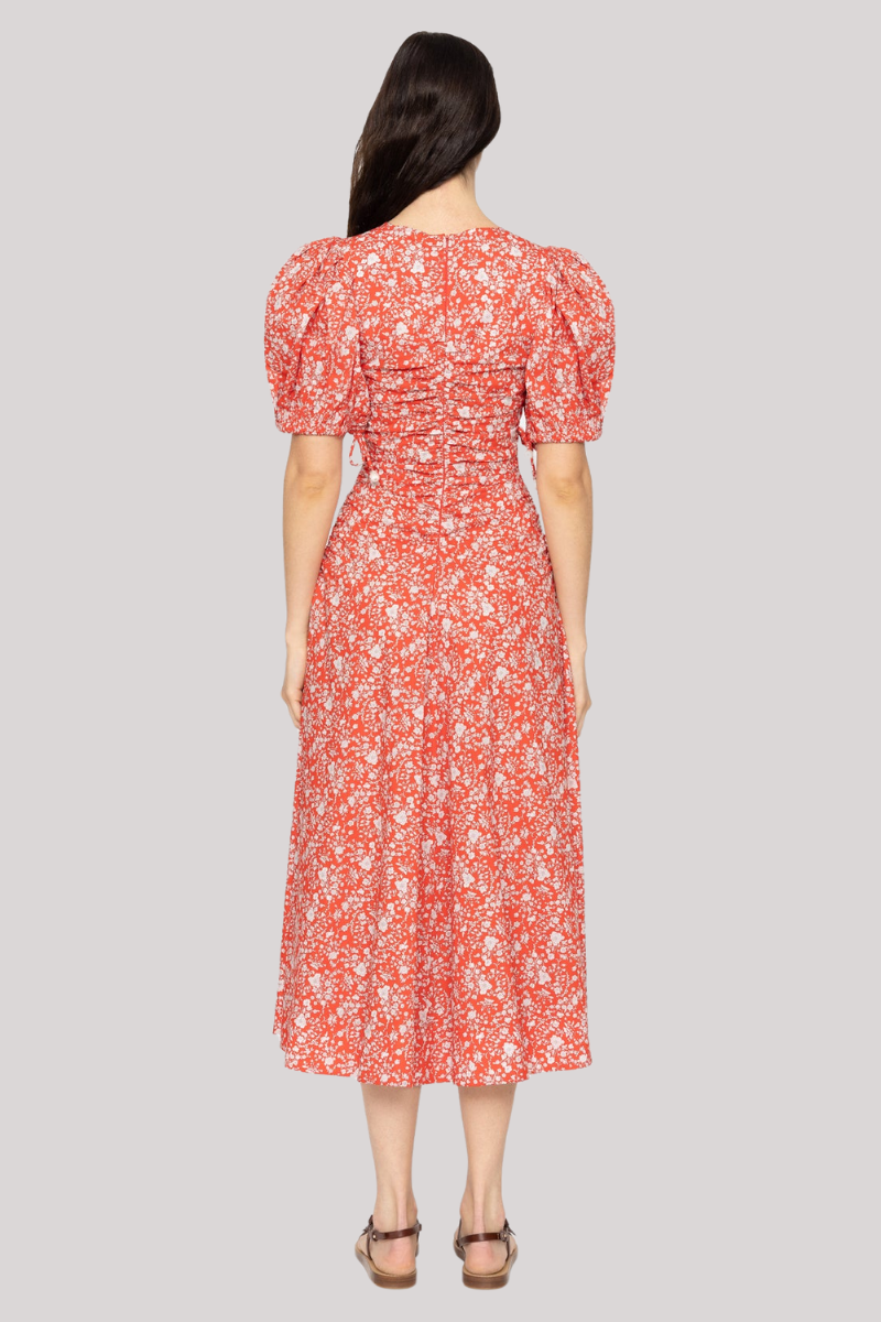 Sea Ny - Lucille Liberty Print Dress - RED