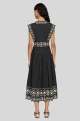 Sea Ny - Mirabel Print Midi Dress - BLACK
