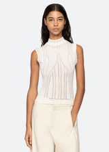 Sea Ny - Paxton Knit Tank Top - CREAM