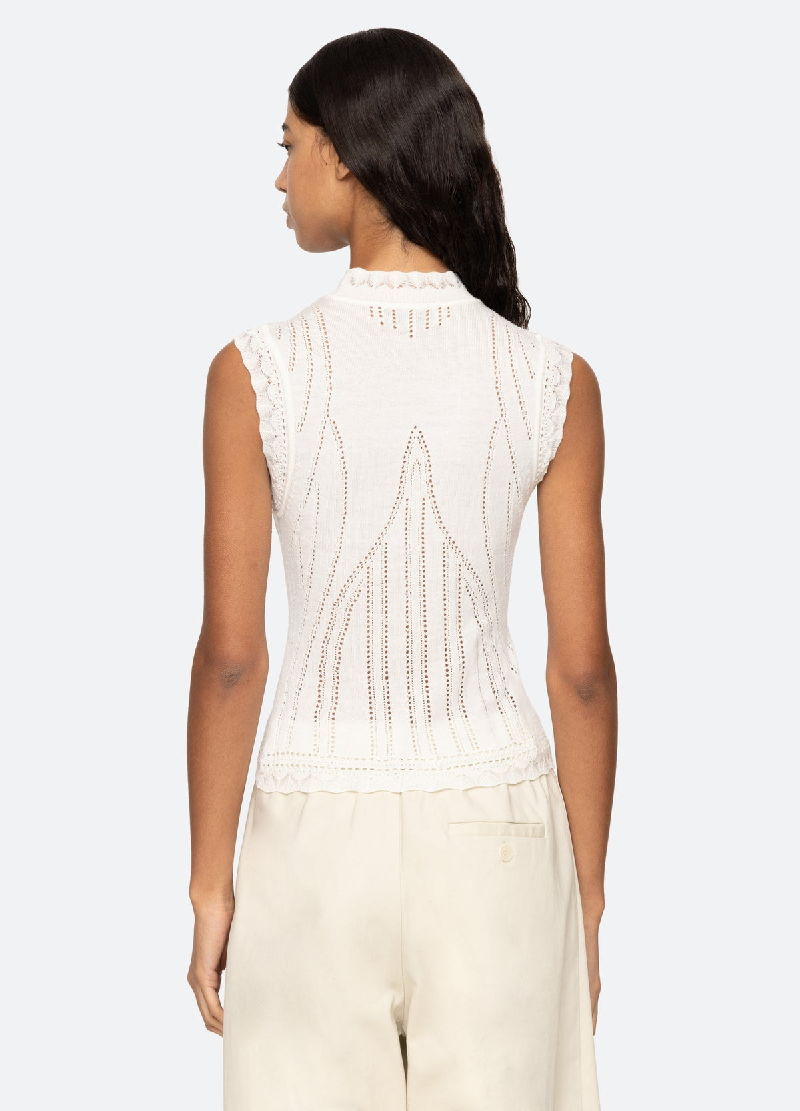 Sea Ny - Paxton Knit Tank Top - CREAM