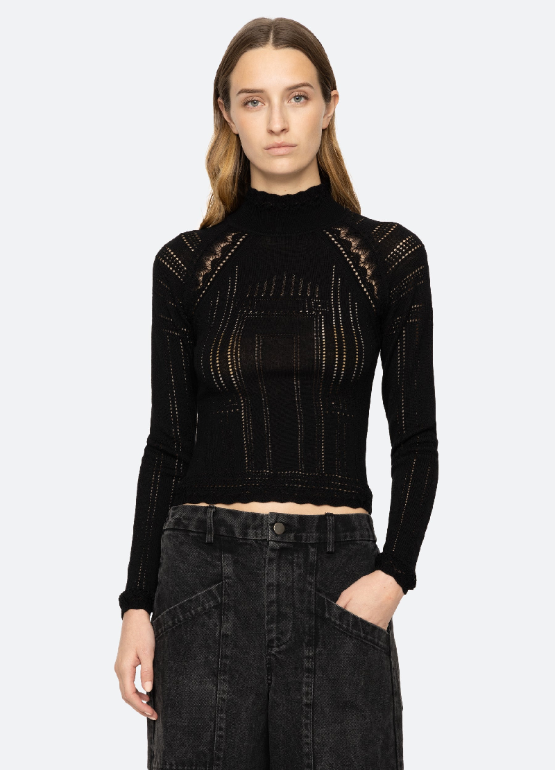 Sea Ny - Paxton Knit Top - BLACK