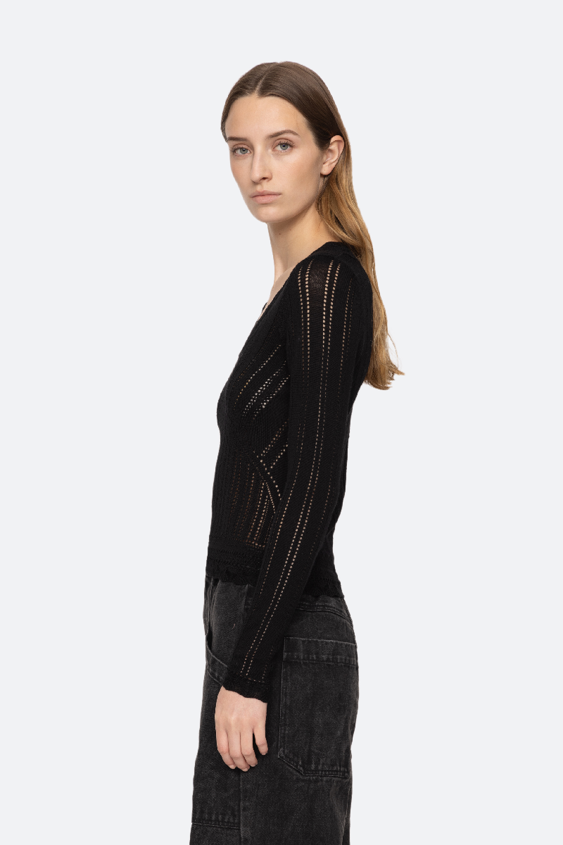 Sea Ny - Paxton Knit Top - BLACK