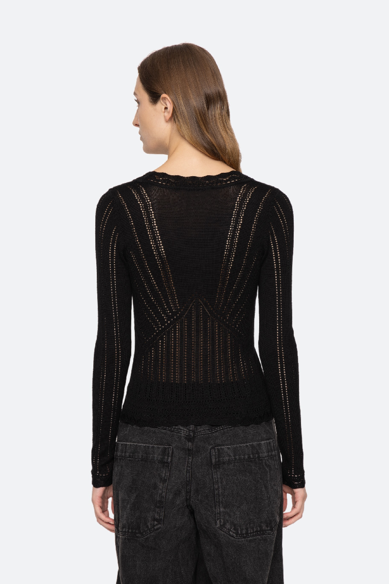 Sea Ny - Paxton Knit Top - BLACK