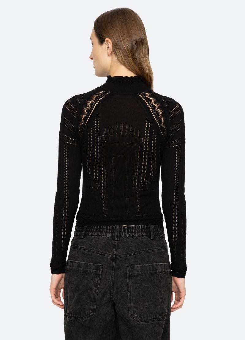 Sea Ny - Paxton Knit Top - BLACK