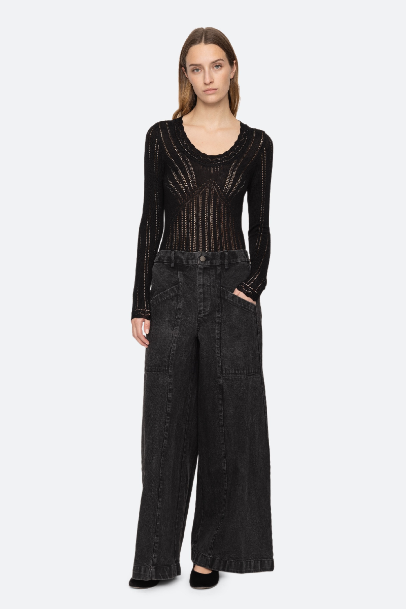 Sea Ny - Paxton Knit Top - BLACK