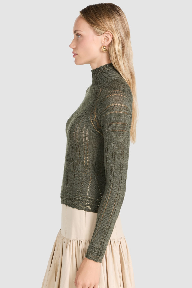 Sea Ny - Paxton Knit Top - OLIVE