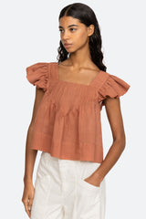 Sea Ny - Risa Ramie Top - CLAY