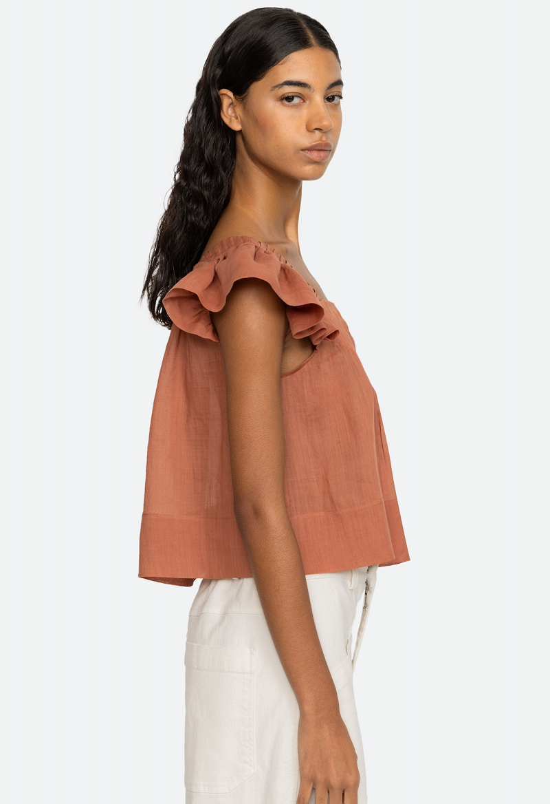 Sea Ny - Risa Ramie Top - CLAY