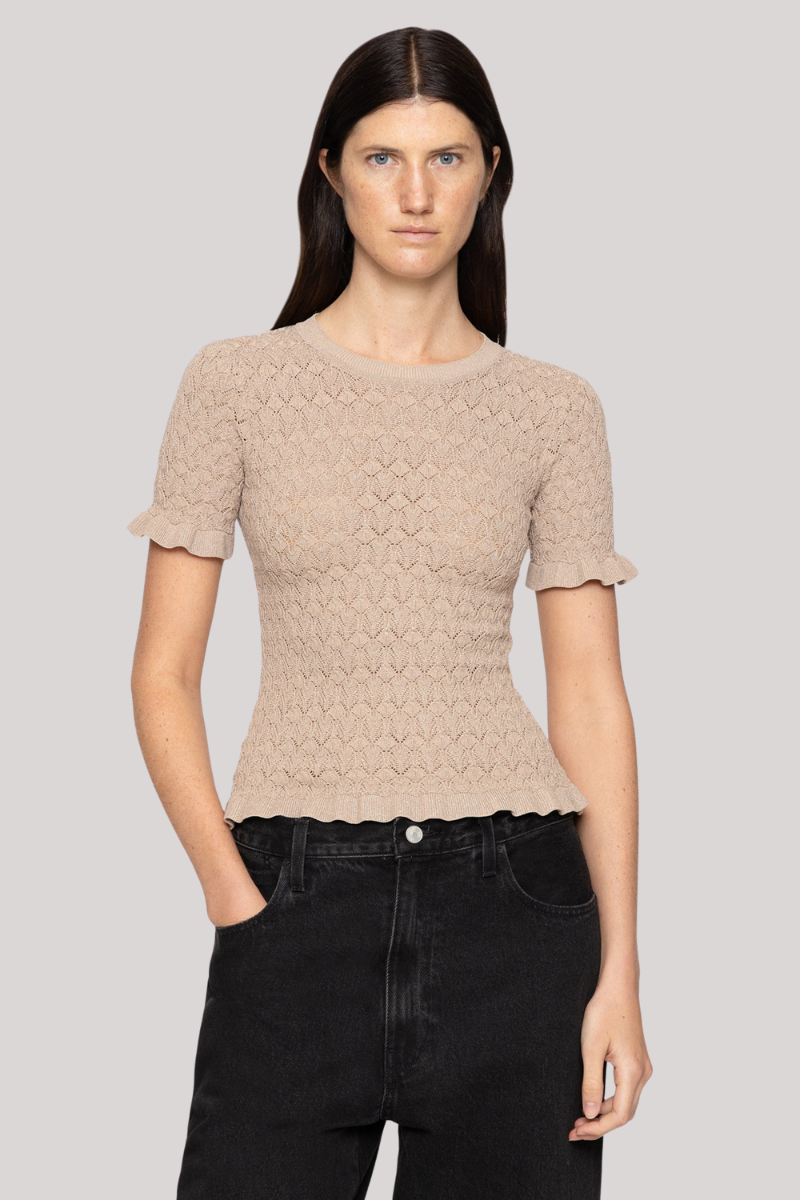 Sea Ny - Ruby Knit Tee - CHAMPAGN